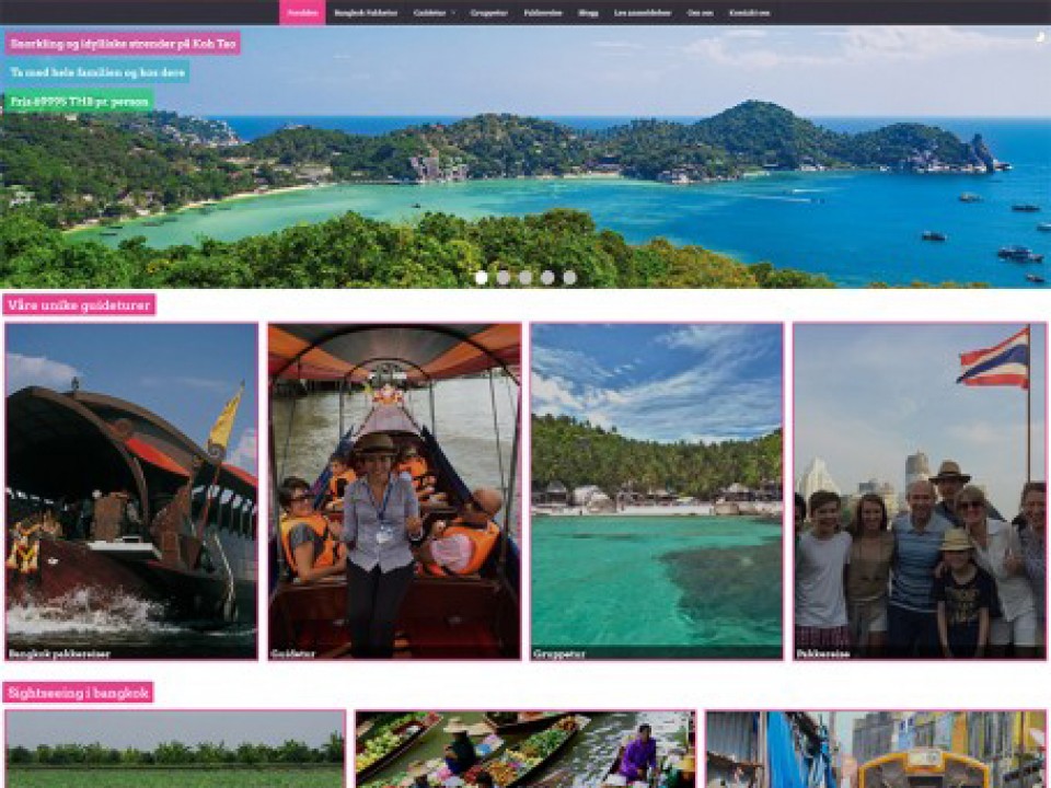 Vi har laget ny webside for Thaiguide.no med bestillings mulighet